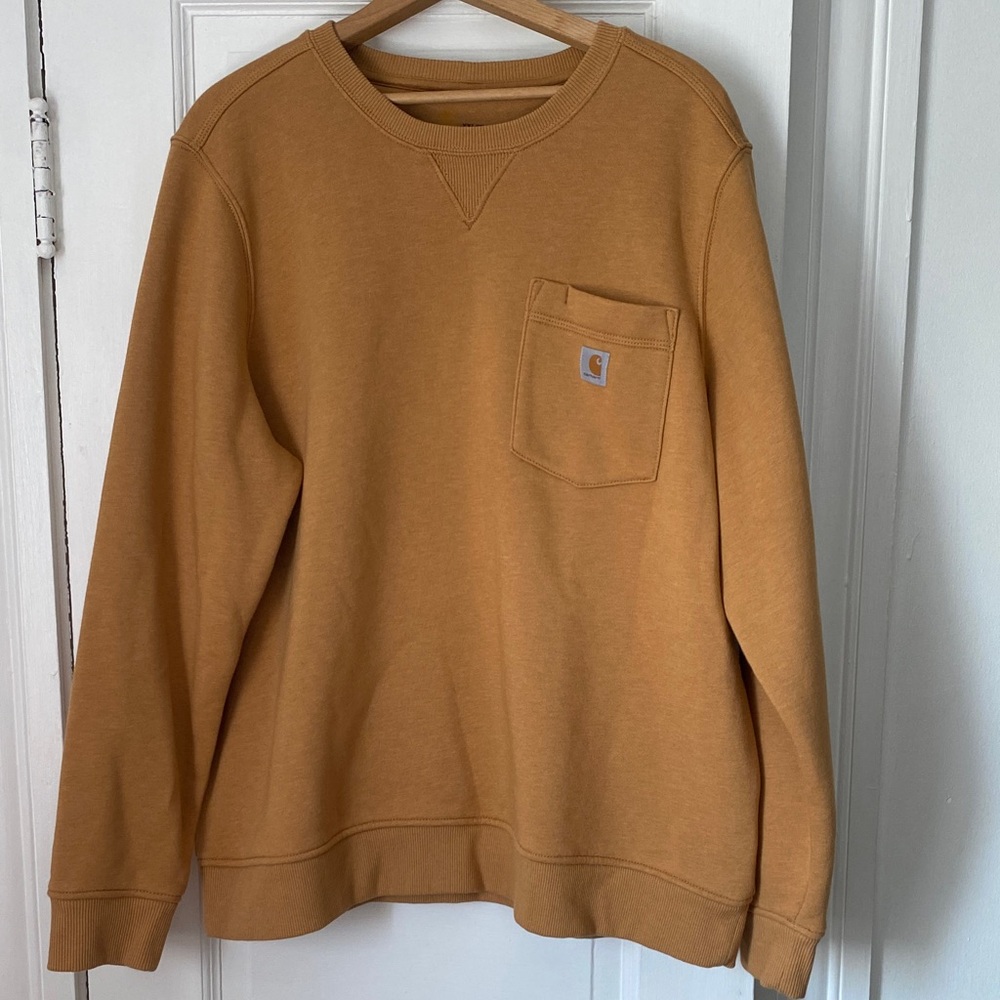 Carhartt women’s Camel Crewneck Sweatshirt size xxl 20 cotton
